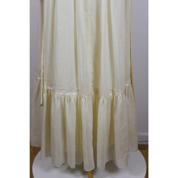 Vintage Gunne Sax Jessica Cream Lace Prairie Maxi Dress Wedding Cottagecore XS/S - Picture 10 of 14